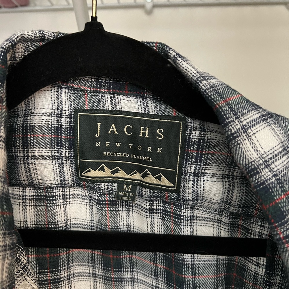 Jachs New York Recycled Flannel (navy, white, red, and green)